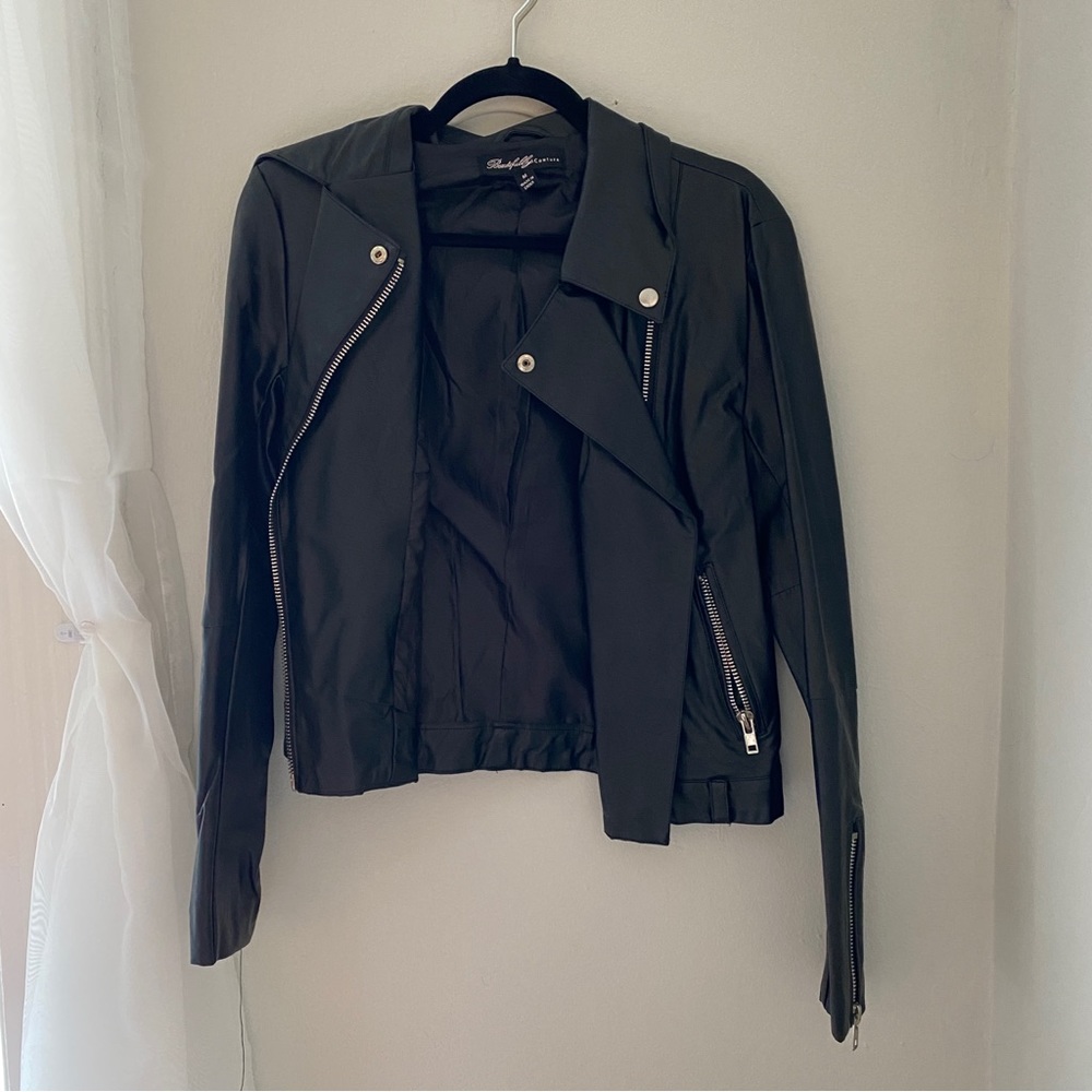 Faux leather black Biker jacket